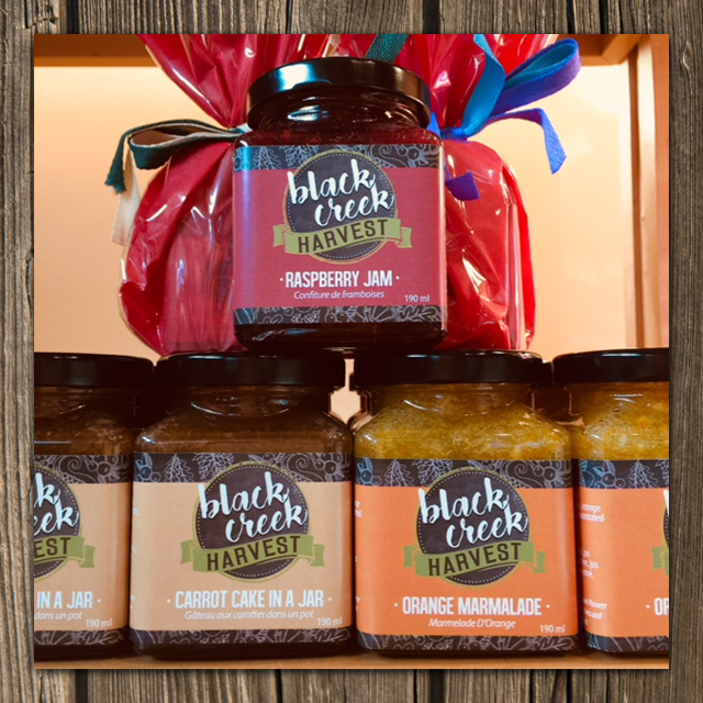 jars of Black Creek jam and marmalade