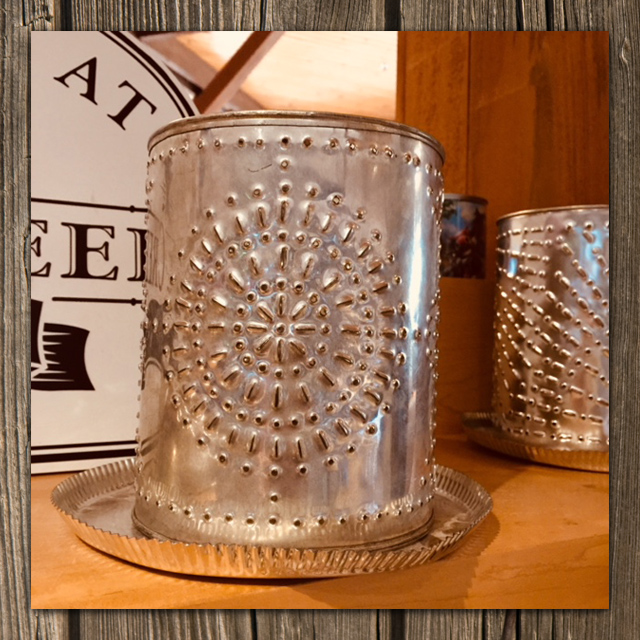 hand crafted tin cup