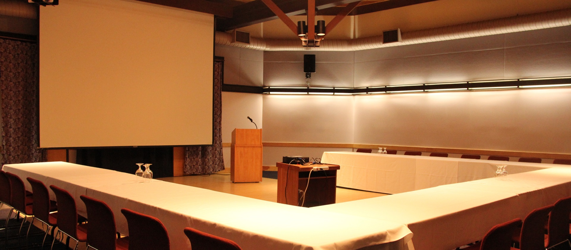 The corporate meeting set up at The Village at Black Creek