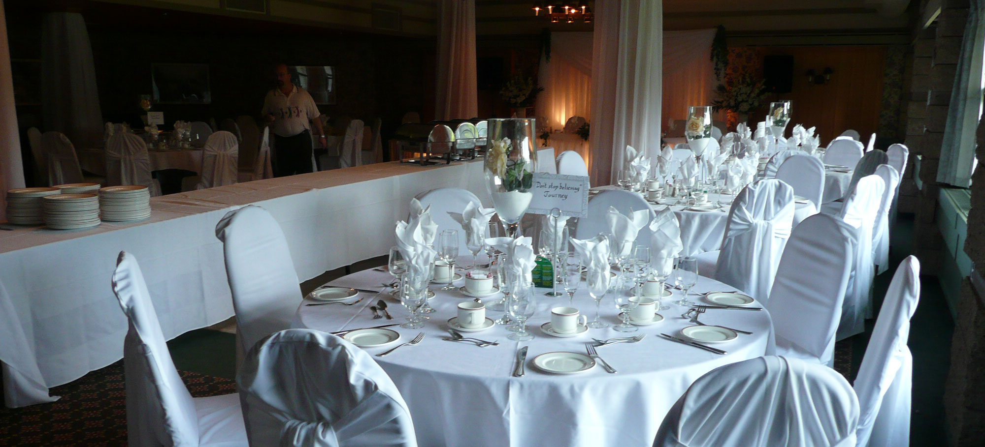 The dining table setting at the Victoria Room at The Village at Black Creek