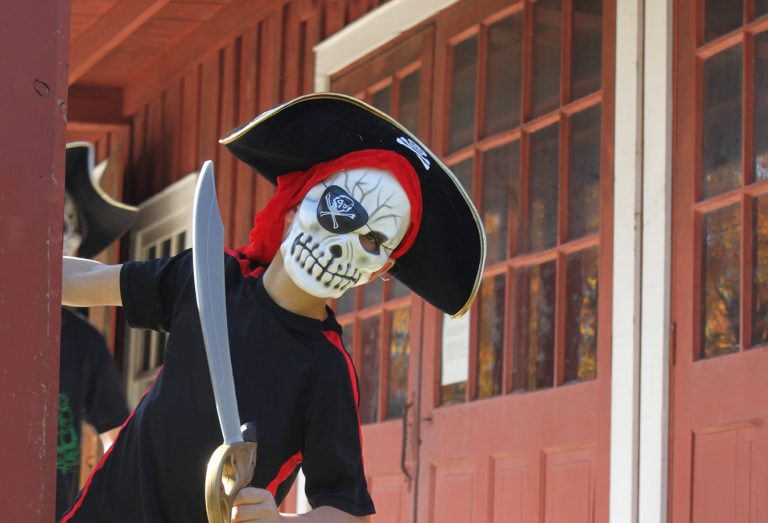 Dressed up in costumen for Halloween at Black Creek Pioneer Village