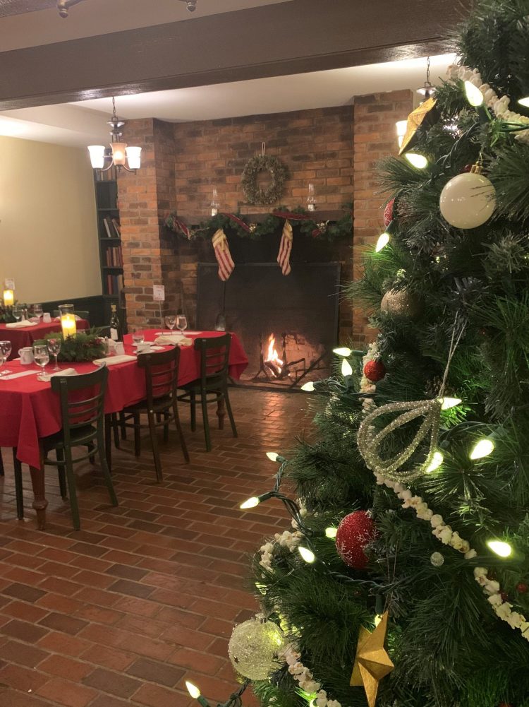 The Christmas dining room
