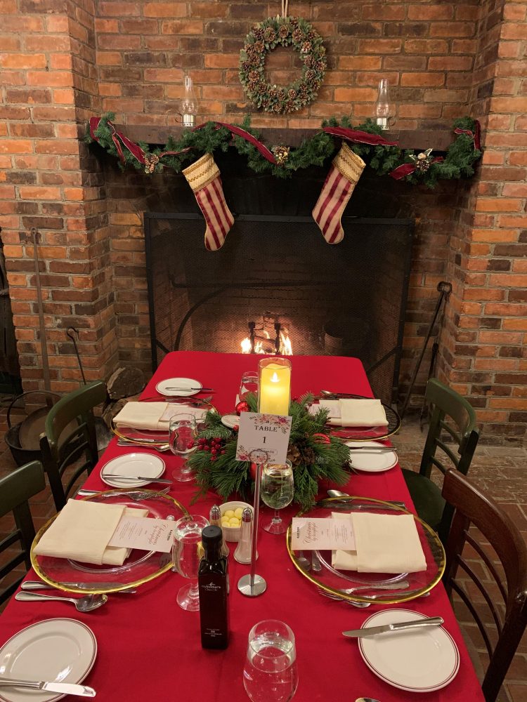The Christmas dining room