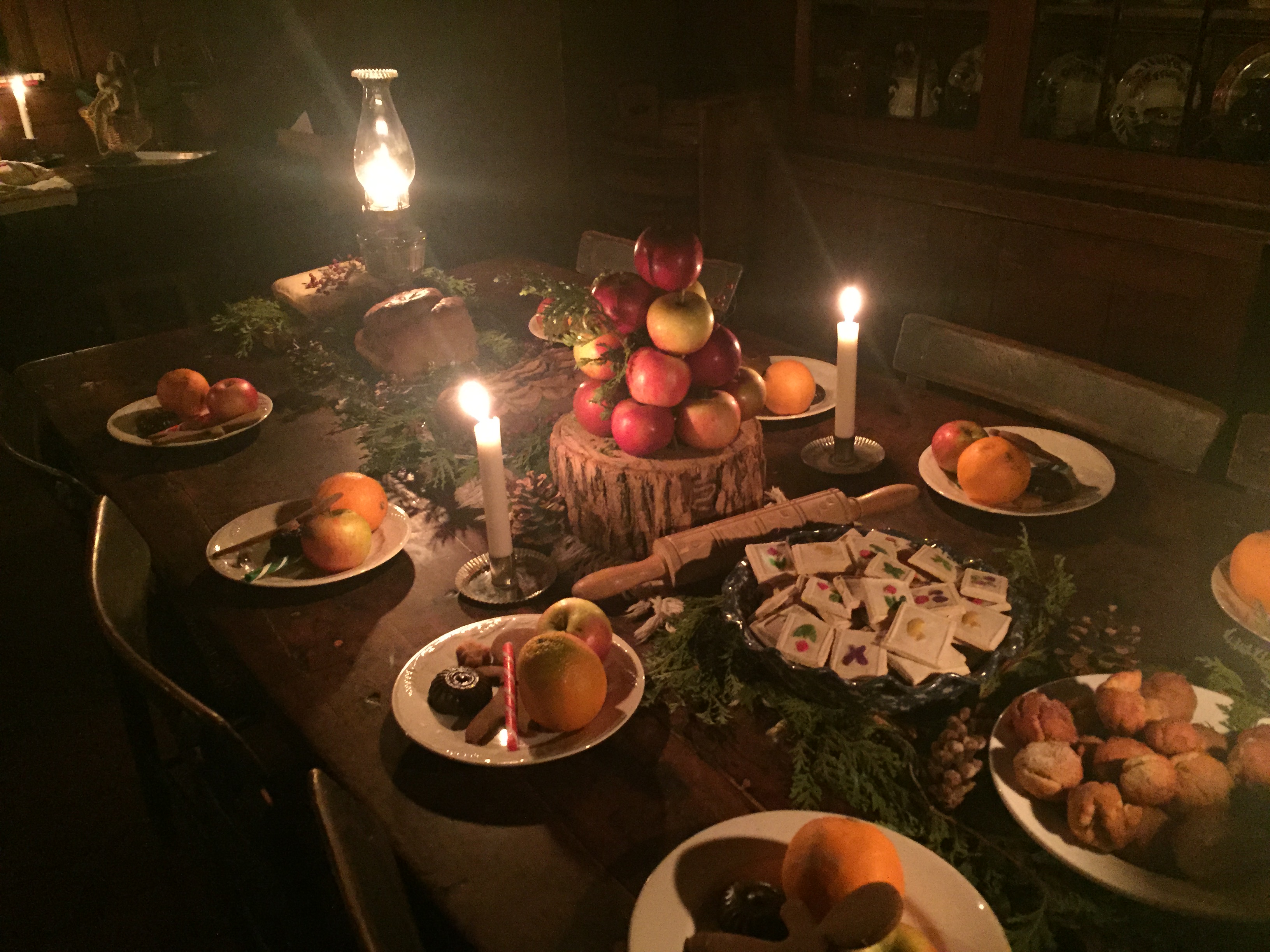 A table with pioneer treats at Second House at Black Creek Pioneer Village
