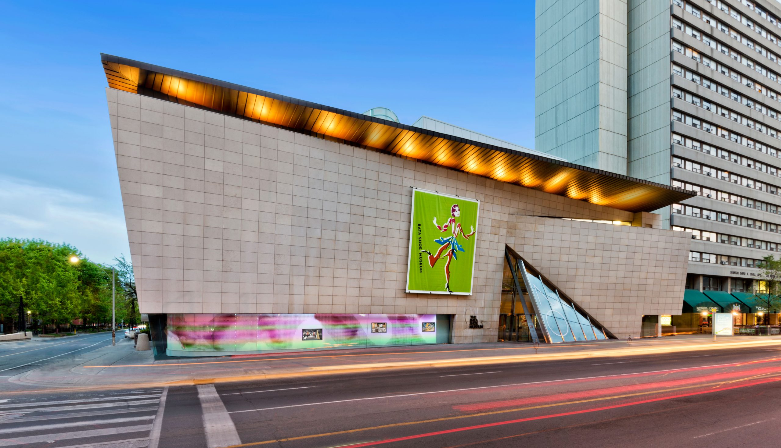 Front facade of the Bata Shoe Museum on Bloor Street