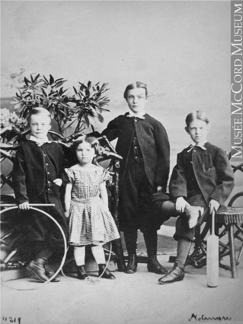 photograph of children in Victorian clothing