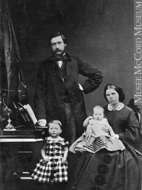 photograph of 1860s family in period clothes