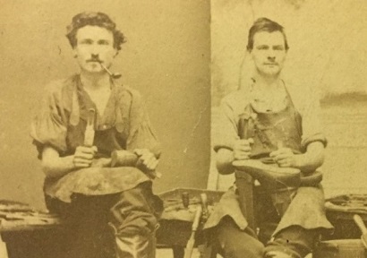 photograph of 19th century shoemakers