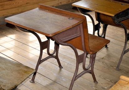antique school desks