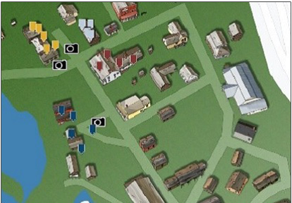 screen shot of Village map from Access Black Creek app