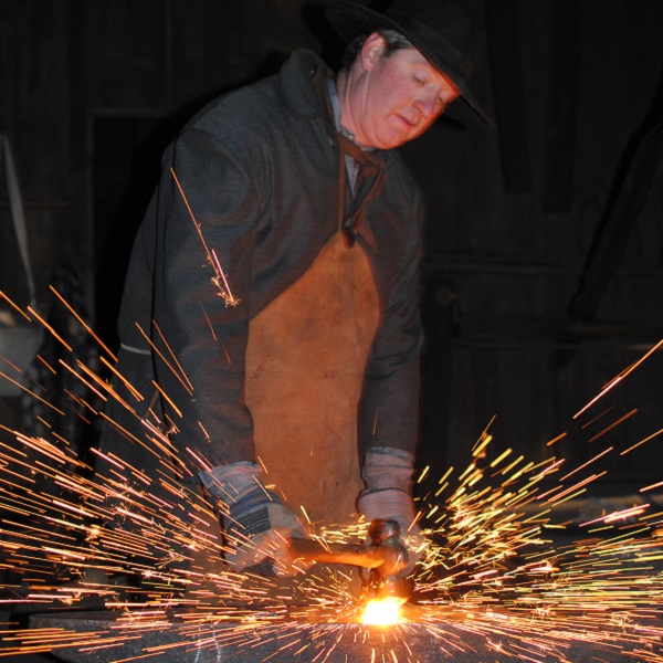 a blacksmith at work