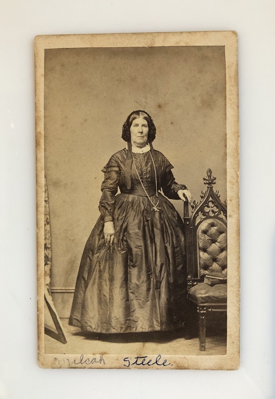 19th century carte-de-visite featuring portrait of older woman