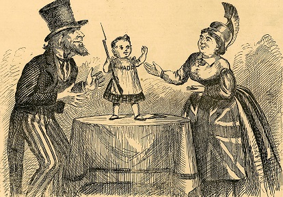 1870 political cartoon about Confederation from