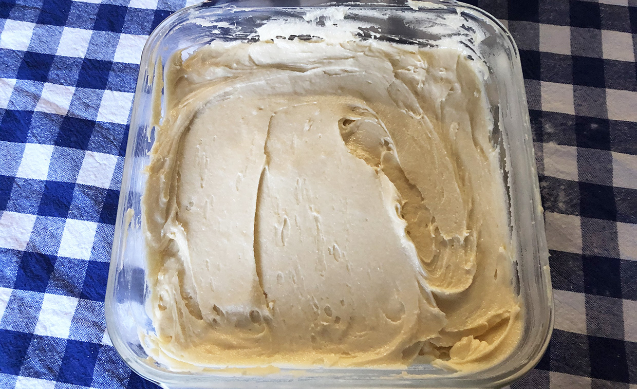 cup cake batter in pan ready for baking