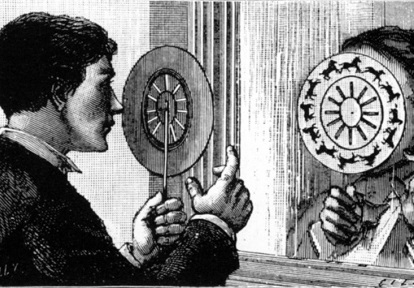 19th century illustration of a phenakistocope