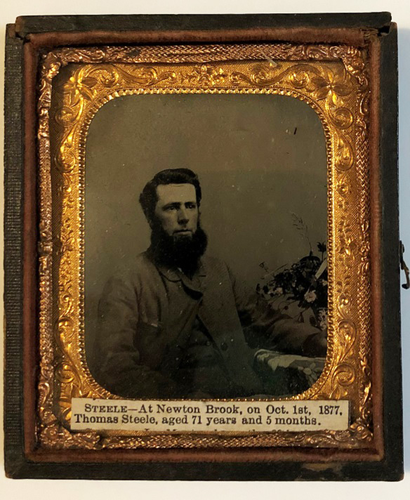19th century tintype of a man in his 70s