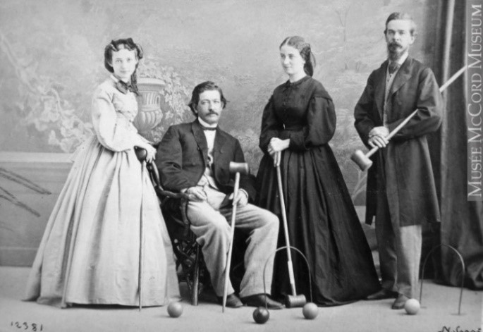 19th century croquet players