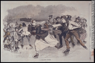 illustration of 19th century skaters