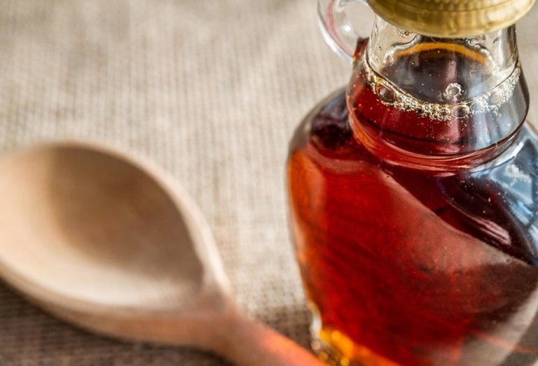 bottle of maple syrup