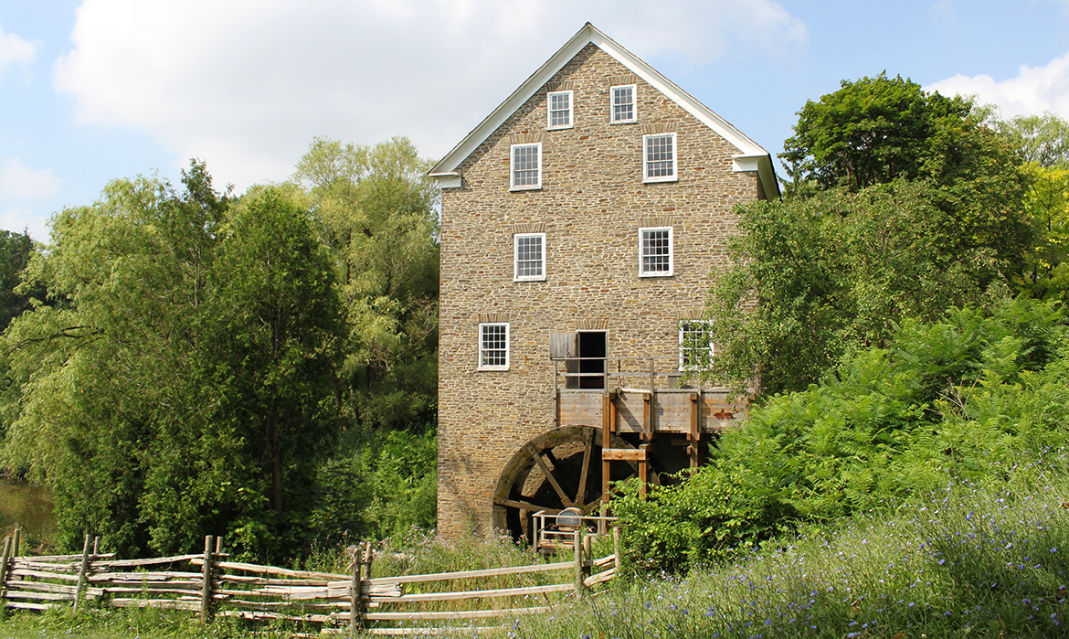 Roblins Mill provides a perfect photo backdrop at Black Creek Pioneer Village