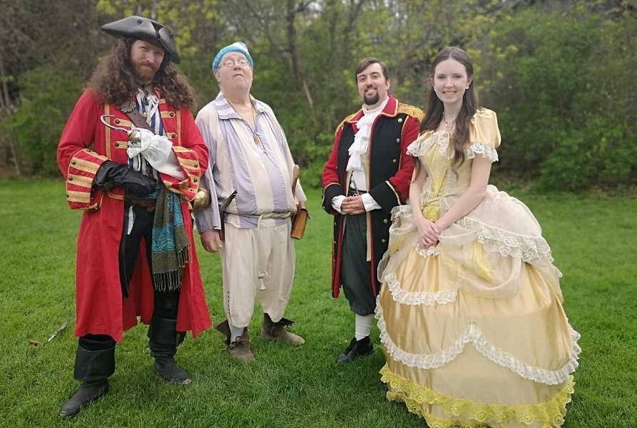 history actors dressed as fairy-tale princesses and pirates greet young visitors to Black Creek Village