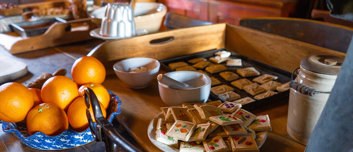 a display of traditional Victorian festive season treats