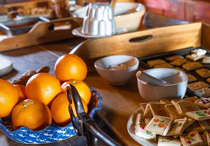 a display of traditional Victorian festive season treats