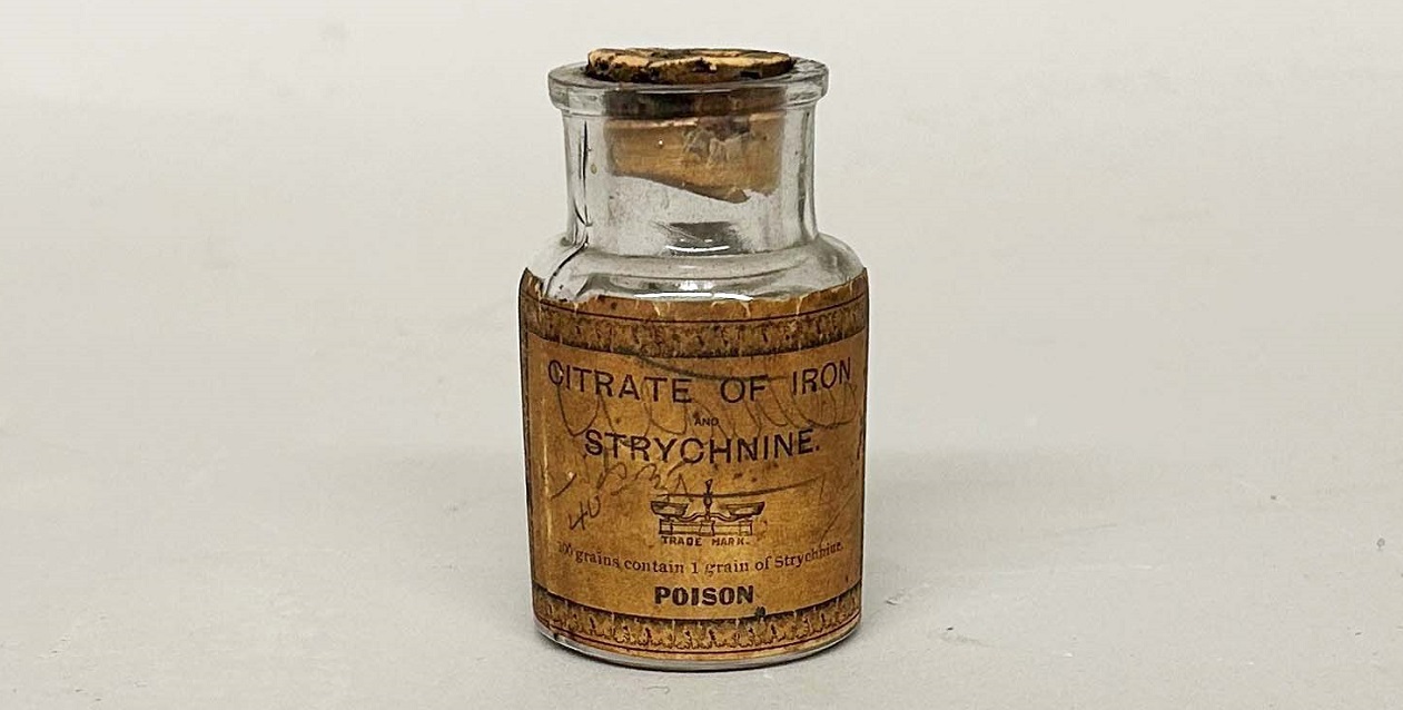 a strychnine bottle