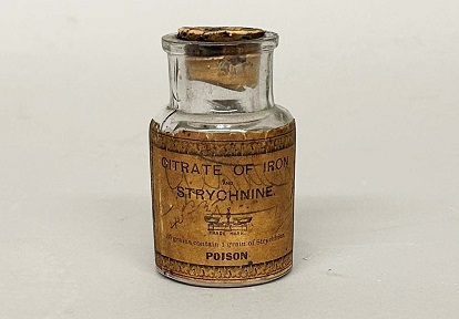 a strychnine bottle