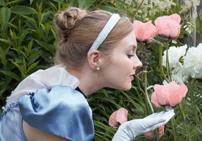 a costumed educator dressed as a fairy tale princess entertains visitors to the Once Upon a Time event at The Village at Black Creek