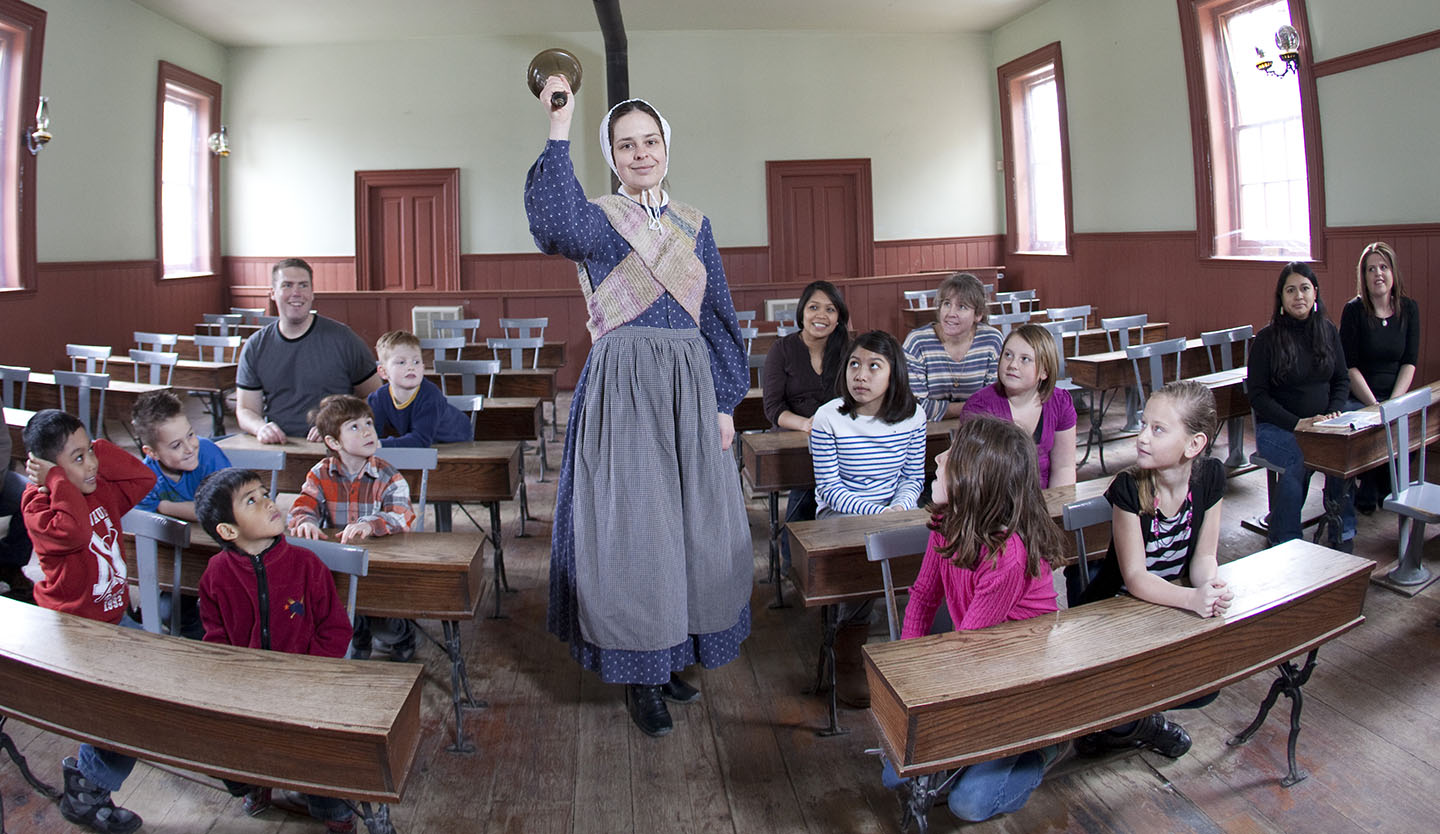 Elementary school students receive a lesson at the Village at Black Creek